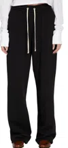 Les Tien Classic Fleece Classic Cotton Sweatpants In Black