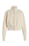 Les Tien Kathy Cotton Yacht Zip-up Sweater In Ivory