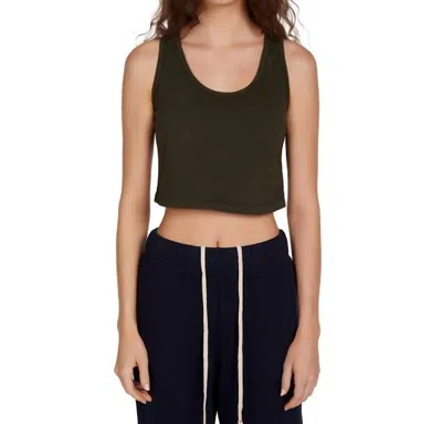 Les Tien Kerry Crop Tank In Forest In Green
