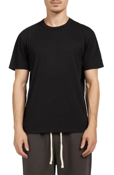 Les Tien Lightweight Binded Neck Tee In Black