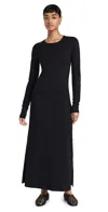 Les Tien Lily Long Sleeve Dress Jet Black In Jet Black