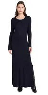 Les Tien Lily Long Sleeve Dress Navy In Navy