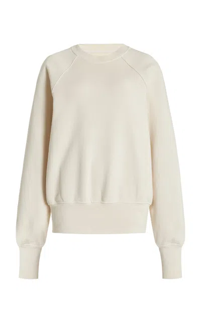 Les Tien Linda Classic Raglan-sleeve Cotton Sweatshirt In Neutral