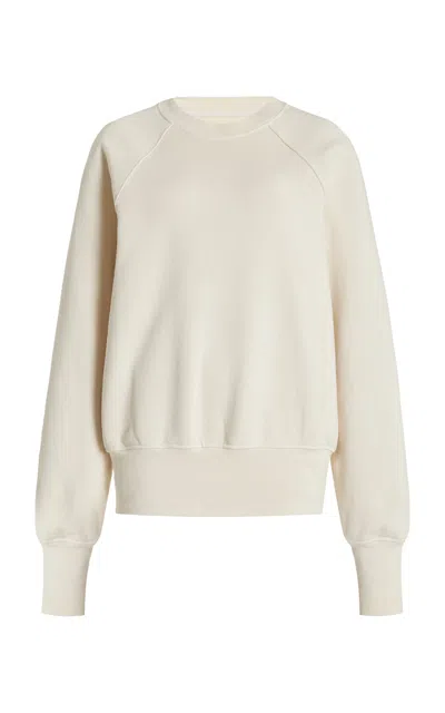 Les Tien Linda Classic Raglan-sleeve Cotton Sweatshirt In Ivory