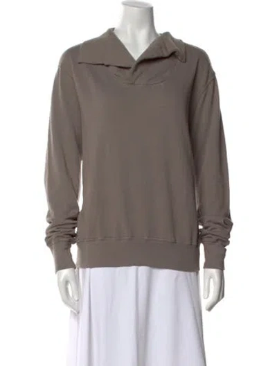 Pre-owned Les Tien Long Sleeve Sweatshirt In Gray