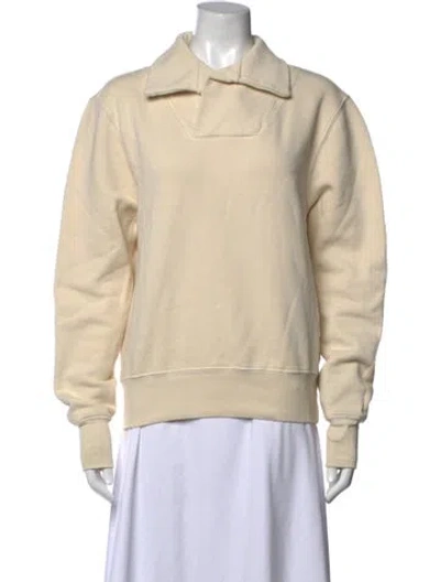 Pre-owned Les Tien Long Sleeve Sweatshirt In Neutral
