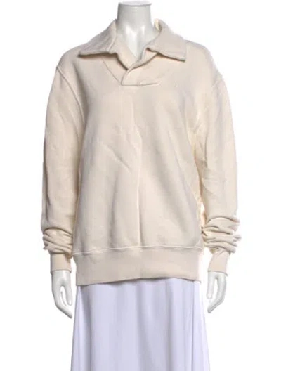 Pre-owned Les Tien Long Sleeve Sweatshirt In Neutrals