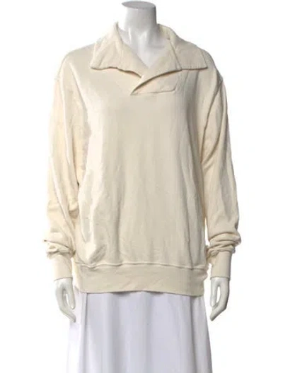 Pre-owned Les Tien Long Sleeve Sweatshirt In Neutrals