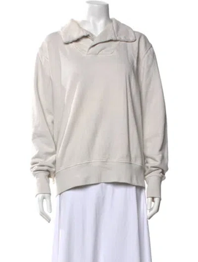 Pre-owned Les Tien Long Sleeve Sweatshirt In Neutrals