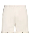 Les Tien Man Shorts & Bermuda Shorts Ivory Size S Cotton In White