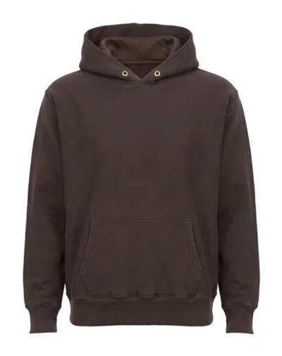 Les Tien Man Sweatshirt Dark Brown Size S Cotton