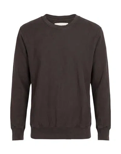 Les Tien Man Sweatshirt Dark Brown Size S Cotton In Animal Print