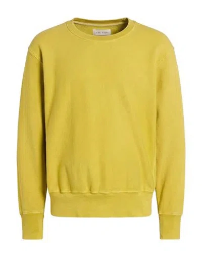 Les Tien Man Sweatshirt Lime Green Size Xs Cotton