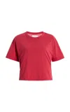 Les Tien May Cropped Cotton T-shirt In Red