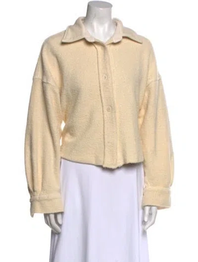 Pre-owned Les Tien Mock Neck Long Sleeve Sweatshirt In Neutral