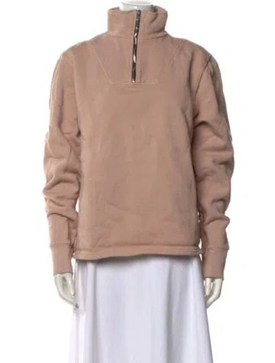 Pre-owned Les Tien Mock Neck Sweater In Orange