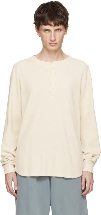 Les Tien Off-white Baseball Hem Henley