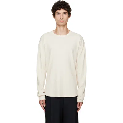 Les Tien オフホワイト Thermal Baseball Hem Tシャツ In White