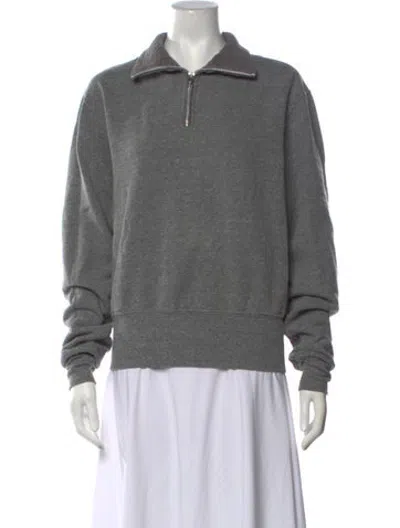 Pre-owned Les Tien Open Front Sweater In Grey