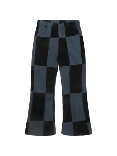 Les Tien Patchwork-pattern Trousers In Black