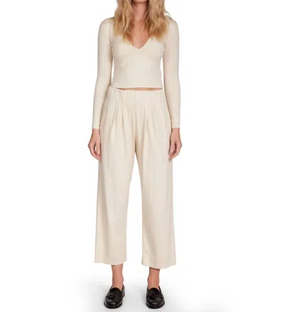 Les Tien Penny Mid-rise Ankle Pants In Ivory In Neutral
