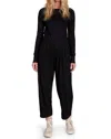 Les Tien Penny Pleat Front Pant In Jet Black In Black