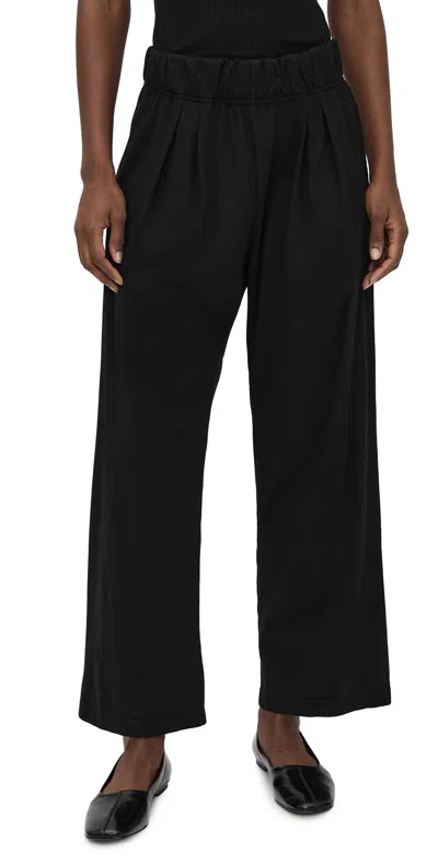 Les Tien Penny Pleat Front Pants Jet Black
