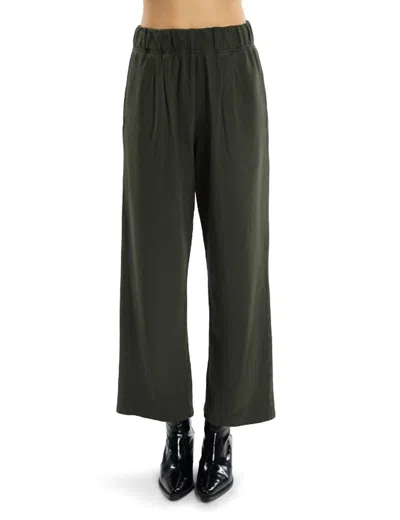 Les Tien Penny Pleated Pant In Washed Forest In Green