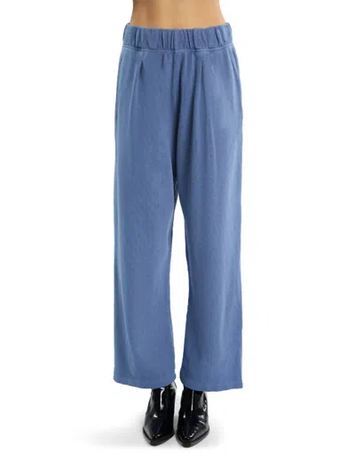 Les Tien Penny Pleated Pant In Washed Periwinkle In Blue