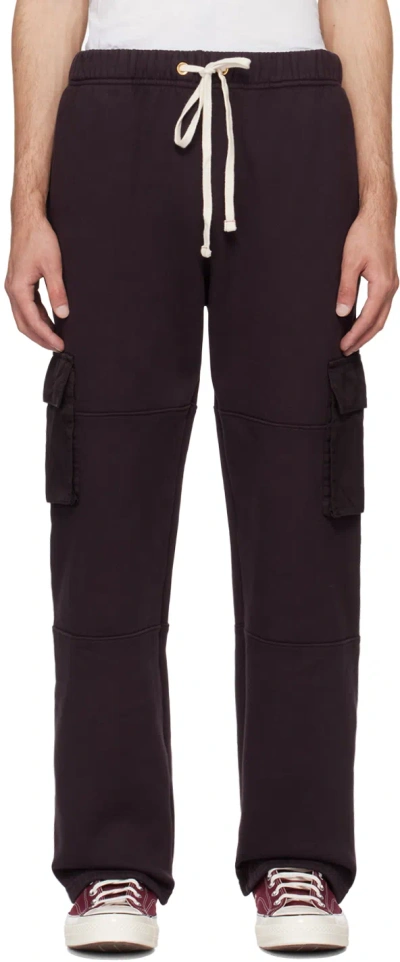 Les Tien Purple Heavyweight Cargo Pants In Fig