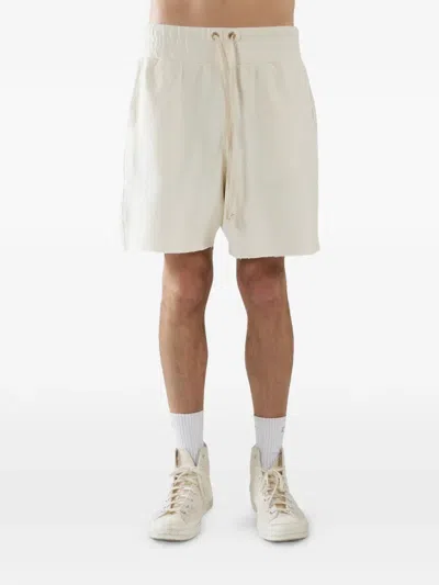 Les Tien Raw-cut Drawstring Shorts In White