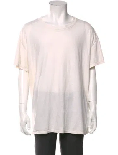 Pre-owned Les Tien Scoop Neck Short Sleeve T-shirt In Neutral