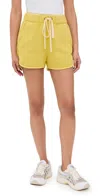 Les Tien Serena Scallop Shorts Electric Dijon In Electric Dijon