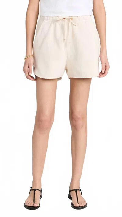 Les Tien Serena Scallop Shorts In Ivory In Neutral