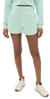 Les Tien Serena Scallop Shorts Pistachio Stone In Pistachio Stone