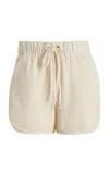 LES TIEN SERENE SCALLOPED COTTON SHORTS