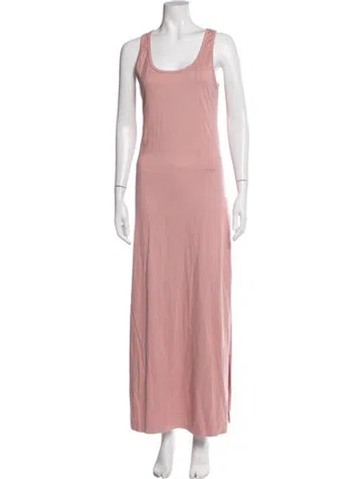 Pre-owned Les Tien Supima Cotton Long Dress In Pink