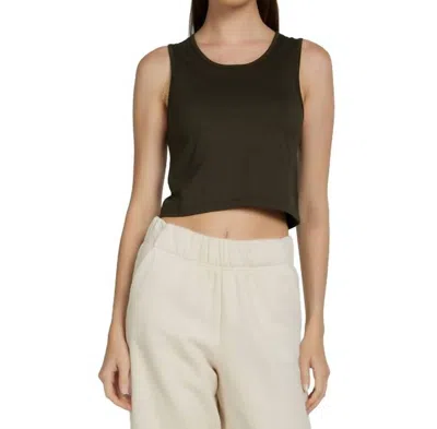 Les Tien Talya Crop Tank In Forest In Green