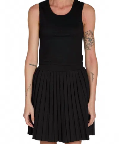 Les Tien Talya Crop Tank In Jet Black