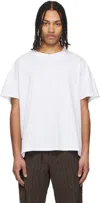 Les Tien Chest Pocket Cotton T-shirt In White