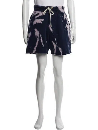 Pre-owned Les Tien Tie-dye Print Jogger Shorts In Multi