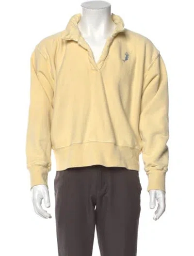 Pre-owned Les Tien V-neck Long Sleeve Cardigan In Yellow