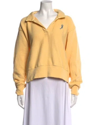 Pre-owned Les Tien V-neck Sweater In Yellow