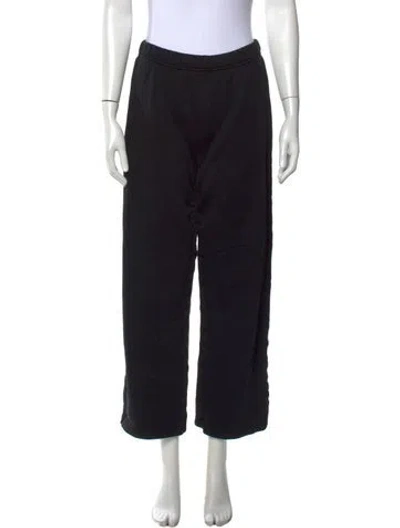 Pre-owned Les Tien Wide Leg Pants In Black