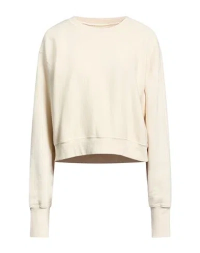 Les Tien Woman Sweatshirt Beige Size Xl Cotton In White