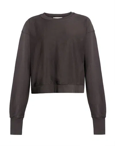 Les Tien Woman Sweatshirt Charcoal Size Xs Cotton In Multi