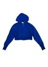 Les Tien Women's Zendaya Structured Crop Zip Hoodie In Electrico In Multi