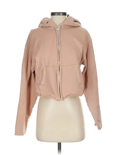 Pre-owned Les Tien Zip Up Hoodie In Brown