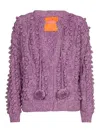 Les Tricots Bobble Cardigan In Purple