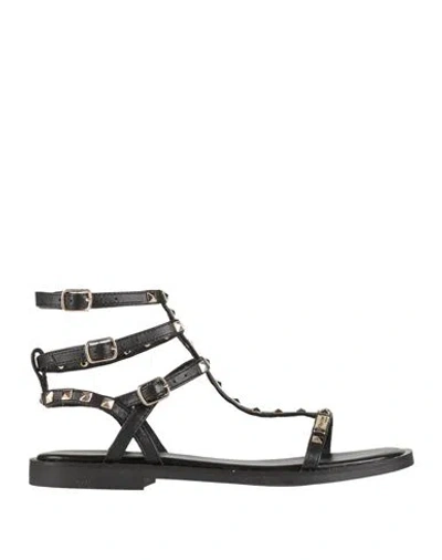 Les Tropeziennes Woman Sandals Black Size 8y Leather